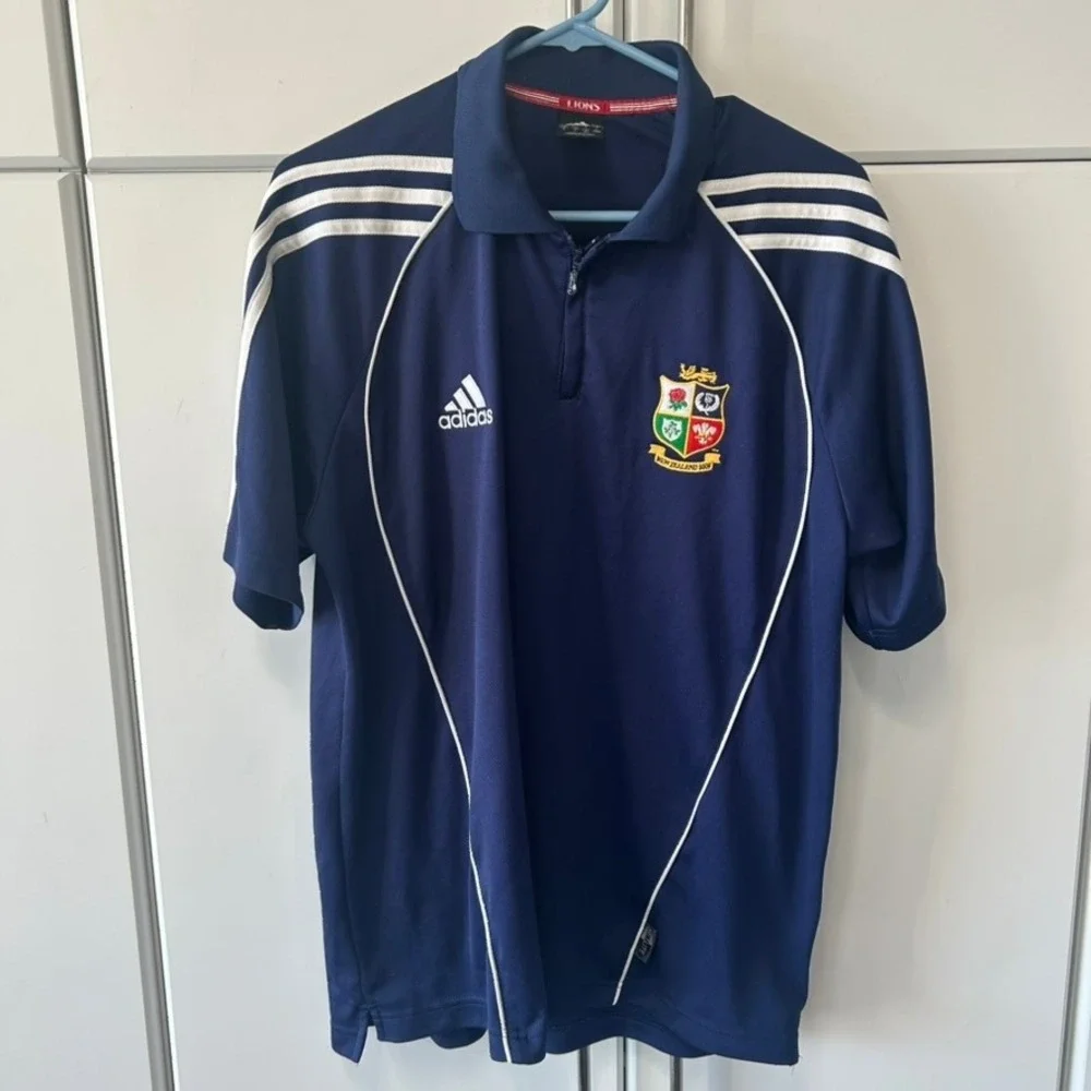 Adidas British & Irish Lions 2005 New Zealand Tour Rugby Polo Shirt Navy Blue XL